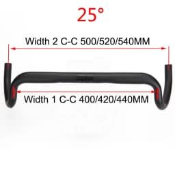 No Logo New Carbon Gravel Handlebar Big Flare Bar Cycle Cross Road Bike Handlebars 400/420/440mm Carbon Fiber