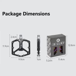 ENLEE MTB Bicycle Pedal Aluminum Alloy Wide Flat XC DH Bicycle Pedal Ultra Light Bicycle Pedal BMX Parts