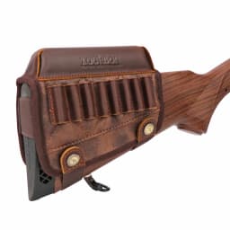 Tourbon PU & Leather Gun Buttstock Cheek Rest Riser with Rifle Cartridges .308win .30-06 .30-30 Ammo Holder  Hunting Accessories