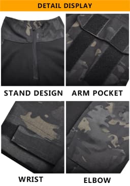 Men's Shirt Tactical T-shirt Safari Combat Shirts Hooded Men Clothing Hunting Clothes Camping Hiking Tees Wear-resistant