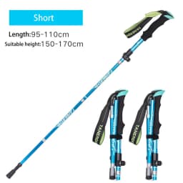 Collapsible Walking Sticks 2Pcs Ultralight Trekking Poles Hiking Travel Anti Shock Alpinism Pole Telescopic Pole Outdoor Running