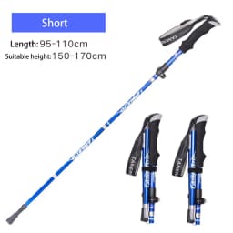 Collapsible Walking Sticks 2Pcs Ultralight Trekking Poles Hiking Travel Anti Shock Alpinism Pole Telescopic Pole Outdoor Running