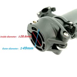 Litepro Quick Release Folding Bike Curved Stem 37cm Aluminum Alloy Left - Right Fold Stem Handlebar 25.4mm Fork 28.6mm