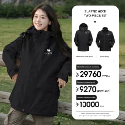 GOLDEN CAMEL Hiking Jackets for Women Men Three-in-one Windproof Waterproof Fleece Jacket Winter Mountaineering Coats Clothing