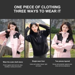 GOLDEN CAMEL Hiking Jackets for Women Men Three-in-one Windproof Waterproof Fleece Jacket Winter Mountaineering Coats Clothing
