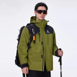 GOLDEN CAMEL Hiking Jackets for Women Men Three-in-one Windproof Waterproof Fleece Jacket Winter Mountaineering Coats Clothing