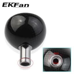 EKFan High Quality 38MM/45MM/48MM Carbon Fiber Fishing Reel Handle Knobs For SHI Bait Casting Spinning Reels Fishing Tackle