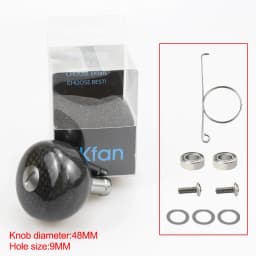EKFan High Quality 38MM/45MM/48MM Carbon Fiber Fishing Reel Handle Knobs For SHI Bait Casting Spinning Reels Fishing Tackle