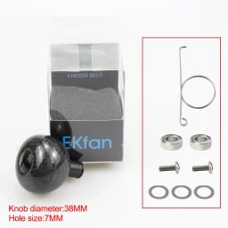 EKFan High Quality 38MM/45MM/48MM Carbon Fiber Fishing Reel Handle Knobs For SHI Bait Casting Spinning Reels Fishing Tackle