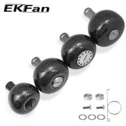EKFan High Quality 38MM/45MM/48MM Carbon Fiber Fishing Reel Handle Knobs For SHI Bait Casting Spinning Reels Fishing Tackle