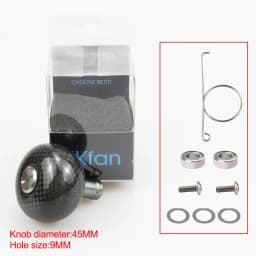 EKFan High Quality 38MM/45MM/48MM Carbon Fiber Fishing Reel Handle Knobs For SHI Bait Casting Spinning Reels Fishing Tackle