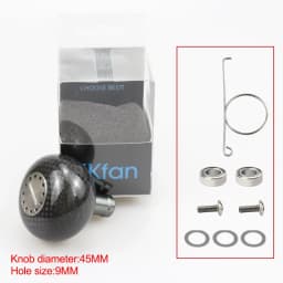 EKFan High Quality 38MM/45MM/48MM Carbon Fiber Fishing Reel Handle Knobs For SHI Bait Casting Spinning Reels Fishing Tackle