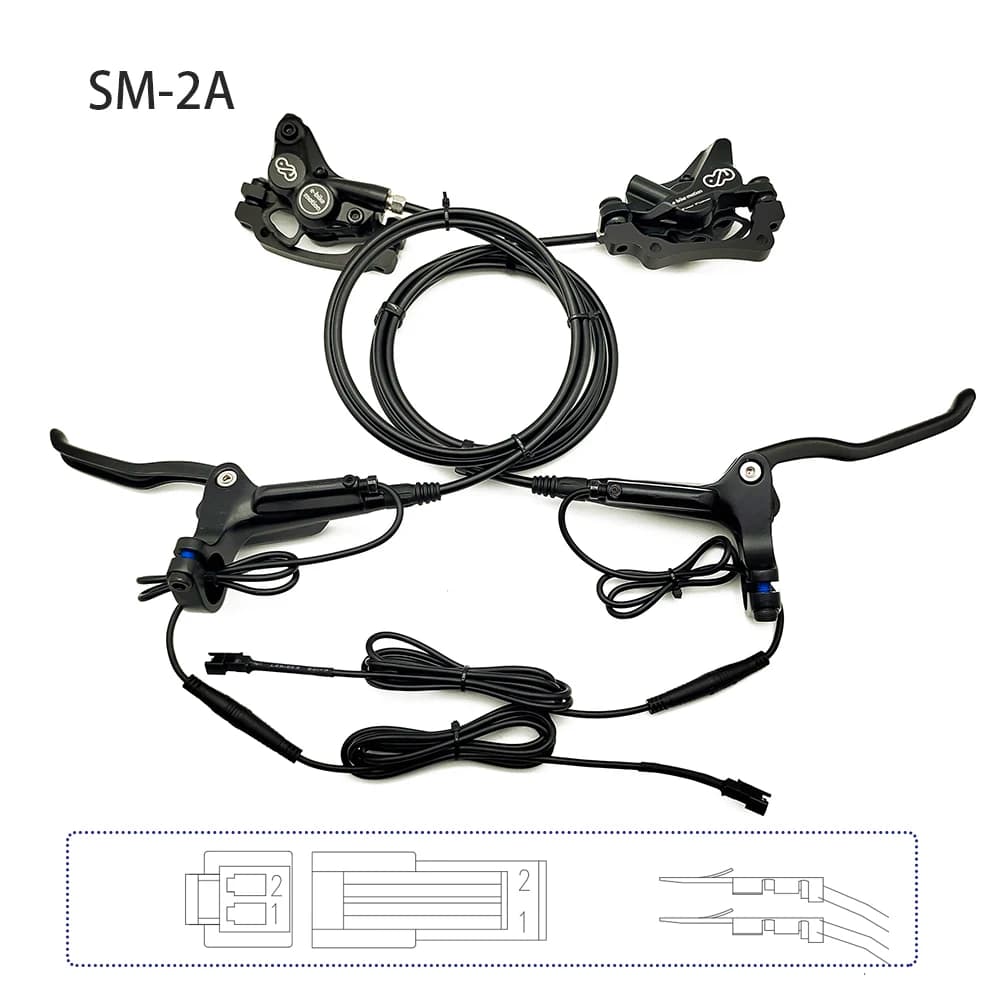 EBKE Electric Bike E-bike 4-Piston Hydraulic Brake For BAFANG Mid BBS 01 02 HD Or 2pin Waterproof Or 2pin SM-2A