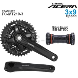 SHIMANO ACERA M3000 3x9 Speed Groupset with FC-MT210-3 CRANKSET and BB-MT500 BB-MT501 Bottom Bracket Original Part