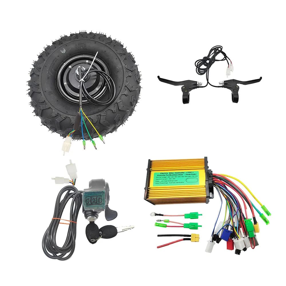Electric Wheelbarrow Hub Motor Kit 24V 36V 48V 350W 500W All Terrain Off Road Rough Tyre Wheel 14.5"