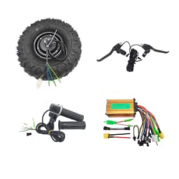 Electric Wheelbarrow Hub Motor Kit 24V 36V 48V 350W 500W All Terrain Off Road Rough Tyre Wheel 14.5"