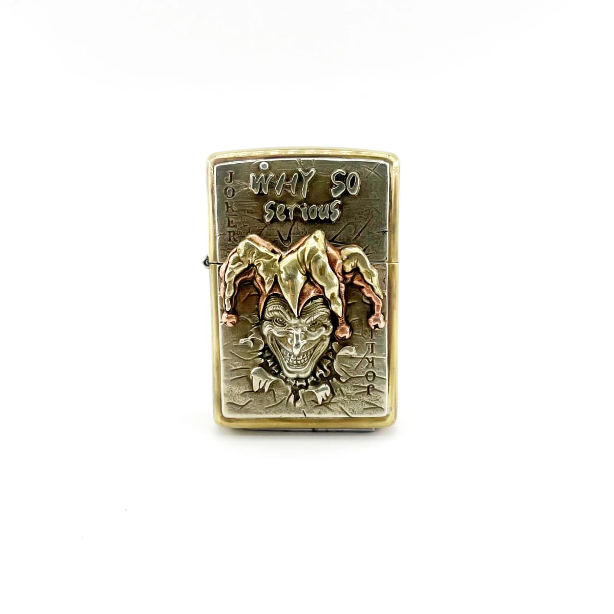 EDC Lighter Storage Case Poker Clown Brass