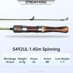 Kingdom Fishing Rods STREAM KING Ultralight 62g Spinning Casting 1.45 1.65 1.39 1.53m UL Baitcasting Travel Stream Fishing Rod