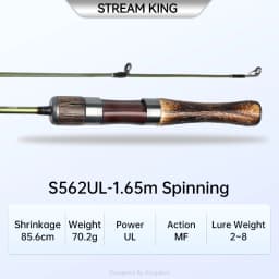Kingdom Fishing Rods STREAM KING Ultralight 62g Spinning Casting 1.45 1.65 1.39 1.53m UL Baitcasting Travel Stream Fishing Rod