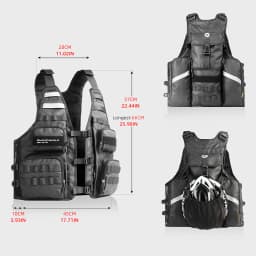 Rhinowalk Bicycle Jacket Motor Vest Fashion Breathable Motocross Vest Adjustable Size Support 2L/3L Water Bag And Back Helmet