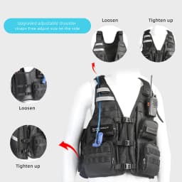 Rhinowalk Bicycle Jacket Motor Vest Fashion Breathable Motocross Vest Adjustable Size Support 2L/3L Water Bag And Back Helmet