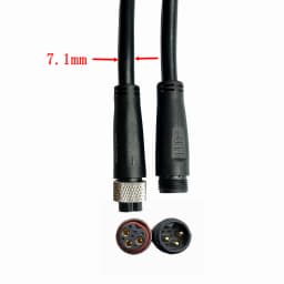 JULET L914 9 pin Waterproof Connector for Electric Bike Motor Screw Locking Male Female Motor Cable L=1100mm