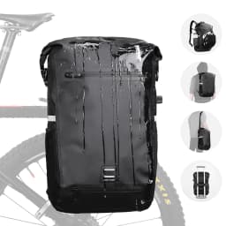 Rhinowalk 22L Waterproof Bike Pannier Bag Portable Cycling Backpack Bicycle Rear Rack MTB Trunk Bag Pack Luggage Carry