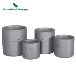 Outdoor Camp Titanium Double Wall Cup 450ml Teacups 120ml Mini Cup 180ml Coffee Mug 300ml Camping Tableware Boundless Voyage