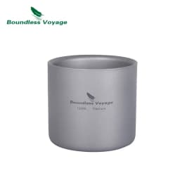 Outdoor Camp Titanium Double Wall Cup 450ml Teacups 120ml Mini Cup 180ml Coffee Mug 300ml Camping Tableware Boundless Voyage