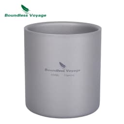 Outdoor Camp Titanium Double Wall Cup 450ml Teacups 120ml Mini Cup 180ml Coffee Mug 300ml Camping Tableware Boundless Voyage