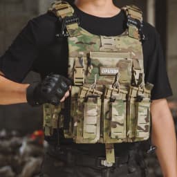Triple Mag Pouch Open-Top Rifle Mag Pouches and Pistol Magazine Pouches for M4 M16 AK Molle Backpack Airsoft Gear