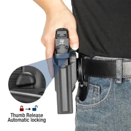 For G17/G19 (Gen1-5),G23/G31/G32/G22(Gen3-4),G19X/G45/G44 Holster,Polymer Thumb Release OWB Paddle Bag Tactical Tools Right hand
