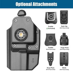 For G17/G19 (Gen1-5),G23/G31/G32/G22(Gen3-4),G19X/G45/G44 Holster,Polymer Thumb Release OWB Paddle Bag Tactical Tools Right hand