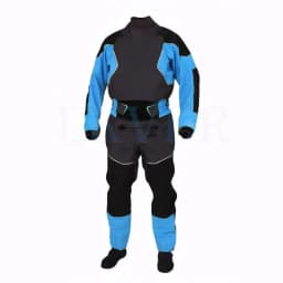 LKVER Kayak Dry Suit For Men Latex Gaskets on Neck and Wrist Dual-adjustable Overskirt, Hook-and-loop Neoprene Locks Down