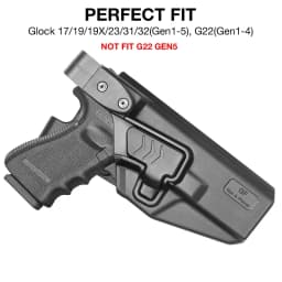 For Glock 17/19/19x/ 23/31/32/45(Gen 1-5) G22 (Gen 1-4) Level III,OWB Holster,Retention Polymer Tactical Bag | Gun & Flower