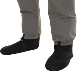 Men's Fishing Waders Waist Wading Pants Three-Layer Waterproof Fabric With Neoprene Socks In Cold Day
