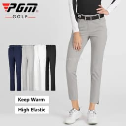 PGM Women's Golf Pants Windproof Warm Sports Pants Autumn Winter Ladies Split Slim Trousers Ankle Length Casual Sweatpants XS-XL