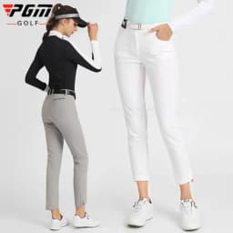 PGM Women's Golf Pants Windproof Warm Sports Pants Autumn Winter Ladies Split Slim Trousers Ankle Length Casual Sweatpants XS-XL