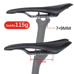 High Quality Carbon Fiber Saddle Mtb/ Road Carbon Cushion 115g Cycling Bicycle Seat 270 * 143mm