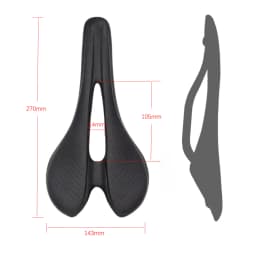 High Quality Carbon Fiber Saddle Mtb/ Road Carbon Cushion 115g Cycling Bicycle Seat 270 * 143mm