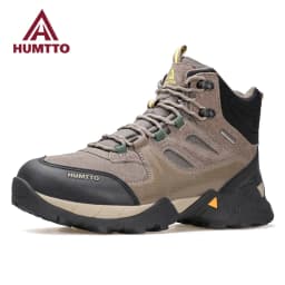 HUMTTO Waterproof Boots for Men Luxury Designer Outdoor Hiking Shoes Climbing Trekking Sneakers Leather Safety Mens Ankle Boots