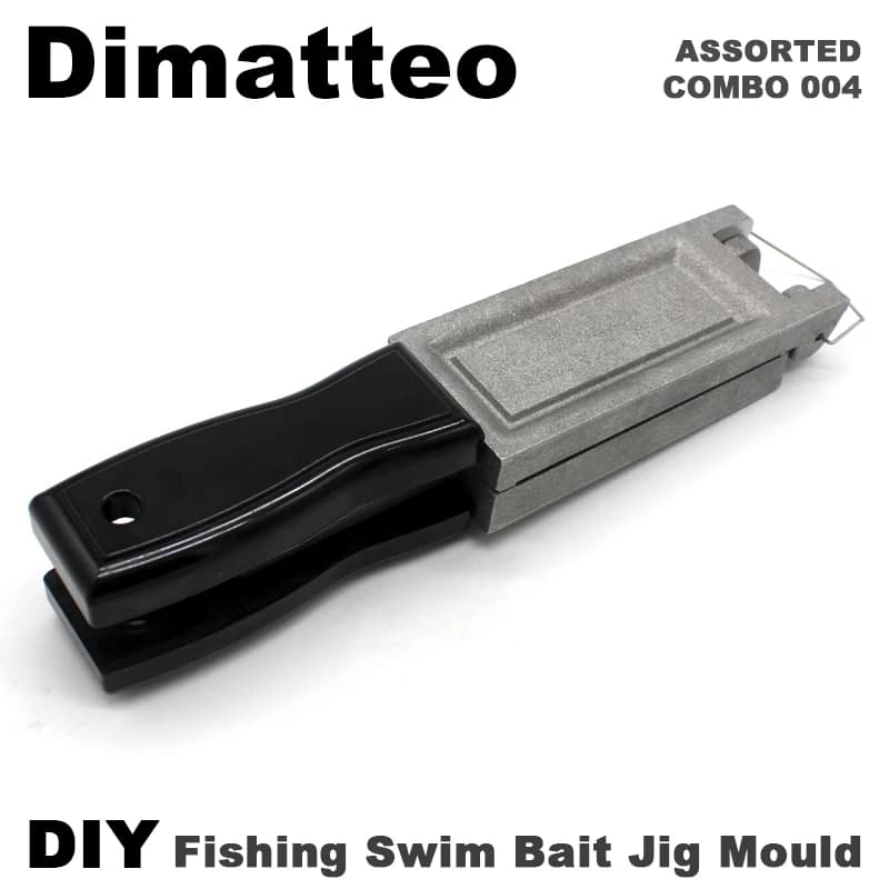 Dimatteo DIY Fishing 97 Pcs Swim Bait Jig Head Mould ADRJHM/ASSORTED COMBO 4 Cavities 1/4oz 1/2oz 3/4oz 1oz