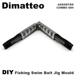 Dimatteo DIY Fishing 97 Pcs Swim Bait Jig Head Mould ADRJHM/ASSORTED COMBO 4 Cavities 1/4oz 1/2oz 3/4oz 1oz