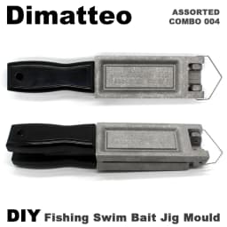 Dimatteo DIY Fishing 97 Pcs Swim Bait Jig Head Mould ADRJHM/ASSORTED COMBO 4 Cavities 1/4oz 1/2oz 3/4oz 1oz
