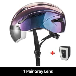 ROCKBROS Bicycle Helmet Aero Cycling Helmet Integrally-molded Bike Helmet Men Women Goggles Lens MTB Road Cycling Equipment