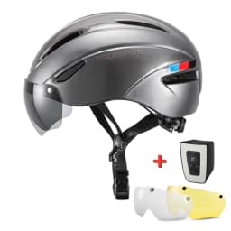 ROCKBROS Bicycle Helmet Aero Cycling Helmet Integrally-molded Bike Helmet Men Women Goggles Lens MTB Road Cycling Equipment