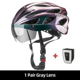 ROCKBROS Bicycle Helmet Aero Cycling Helmet Integrally-molded Bike Helmet Men Women Goggles Lens MTB Road Cycling Equipment
