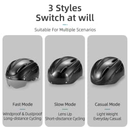 ROCKBROS Bicycle Helmet Aero Cycling Helmet Integrally-molded Bike Helmet Men Women Goggles Lens MTB Road Cycling Equipment
