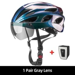 ROCKBROS Bicycle Helmet Aero Cycling Helmet Integrally-molded Bike Helmet Men Women Goggles Lens MTB Road Cycling Equipment