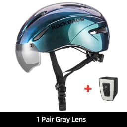 ROCKBROS Bicycle Helmet Aero Cycling Helmet Integrally-molded Bike Helmet Men Women Goggles Lens MTB Road Cycling Equipment